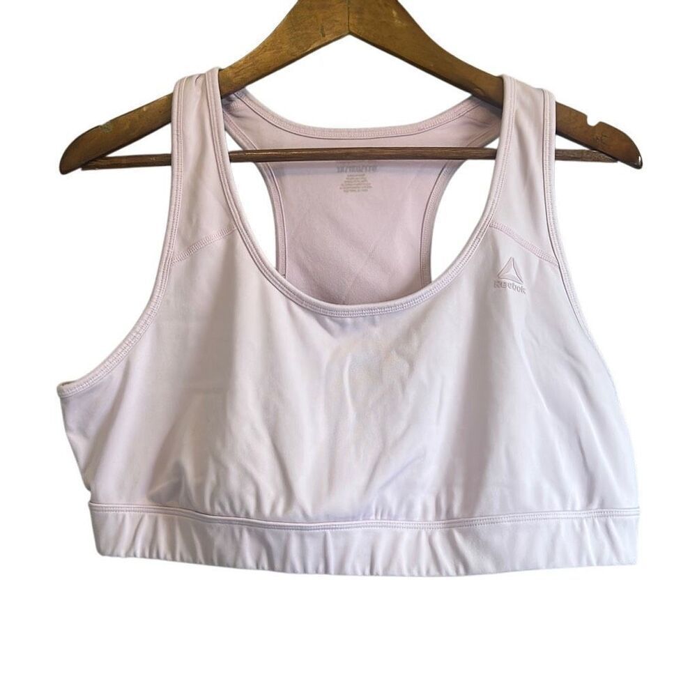 Reebok Light Purple Sports Bra Medium Support Workout Gym Activewear